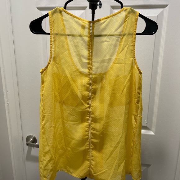 🛑 Xhilaration Yellow Polka Dot Tank Top - Picture 5 of 7